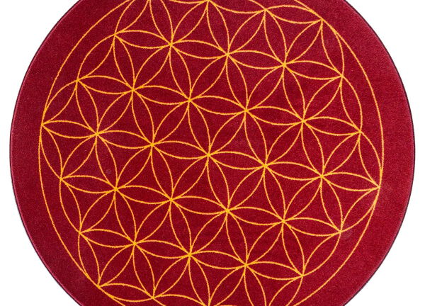 Teppich "Blume des Lebens" rot